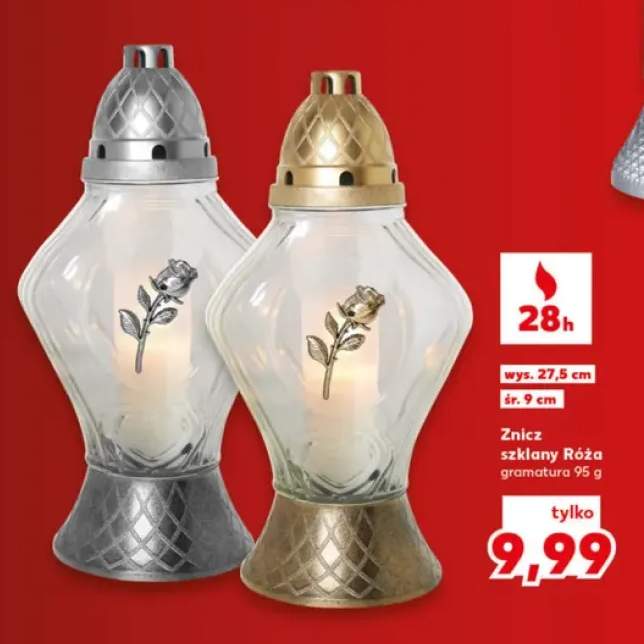 Znicz szklany Róża