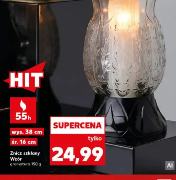 Znicz szklany Wzór