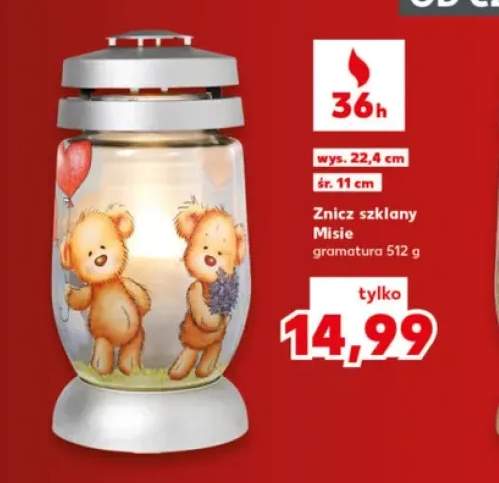 Znicz szklany Misie