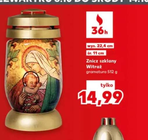 Znicz szklany Witraż