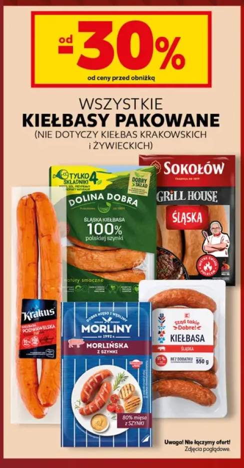 Kiełbasy pakowane +5 wariantów
