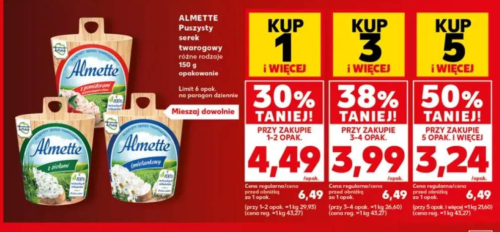 Puszysty serek twarogowy z pomidorami Almette +2 warianty