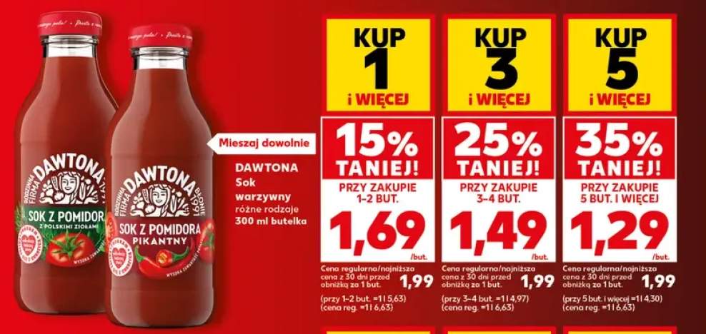 Sok z pomidorów z polskimi ziołami Dawtona +1 wariant