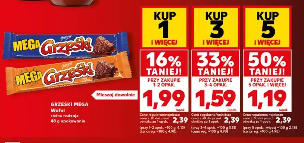 Wafel Grześki Mega +1 wariant