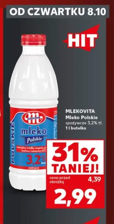 Mleko Polskie spożywcze Mlekovita 3,2%