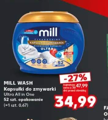 Kapsułki do zmywarki Ultra All in One Mill Wash