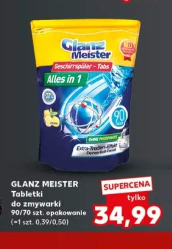 Tabletki do zmywarki Glanz Meister 90 szt. +1 wariant