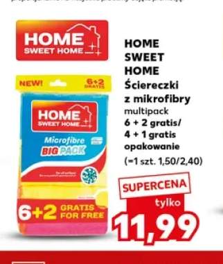 Ściereczki z mikrofibry 6+2 gratis Home Sweet +1 wariant