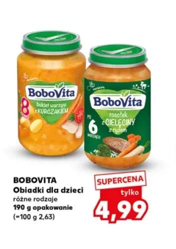 Obiadki dla dzieci bukiet warzyw z kurczakiem BoboVita +1 wariant
