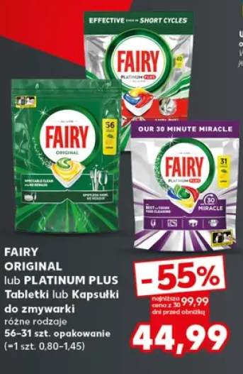 Kapsułki do zmywarki Fairy Original +2 warianty