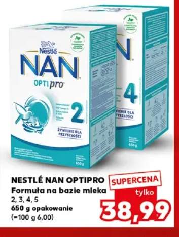 Formuła na bazie mleka 2 Nestlé NAN Optipro +3 warianty
