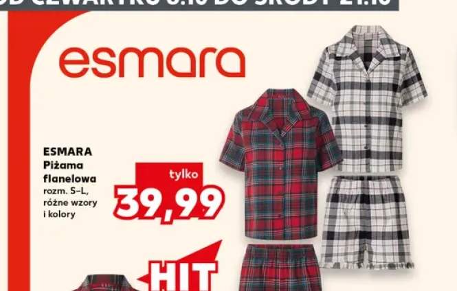 Piżama flanelowa rozm. S-L Esmara