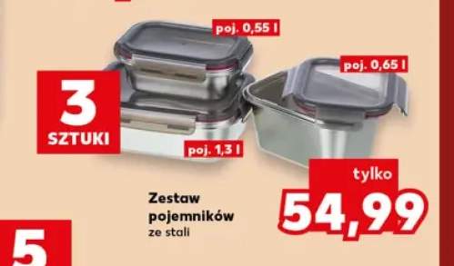 Zestaw pojemników ze stali