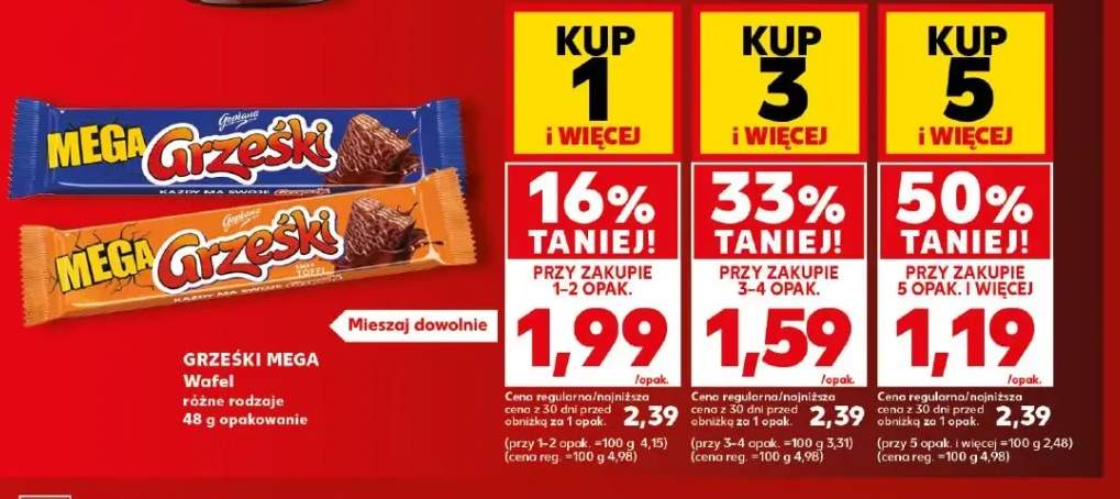 Wafel Mega Grześki +1 wariant