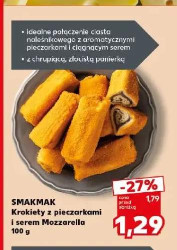 Krokiety z pieczarkami i serem mozzarella Smakmak