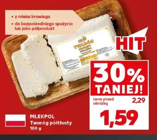 Twaróg półtłusty Mlekpol