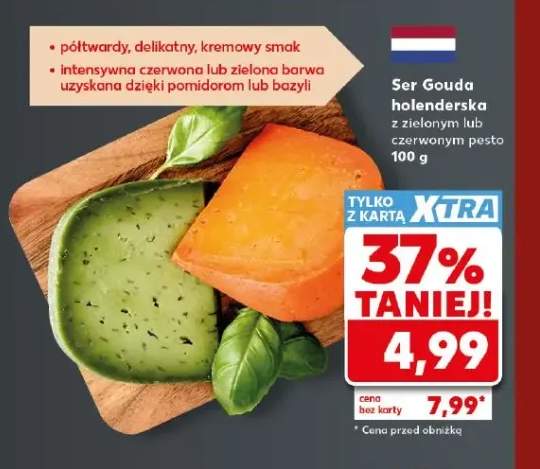 Ser Gouda holenderska z zielonym pesto +1 wariant