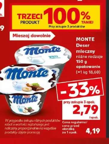 Deser mleczny Monte