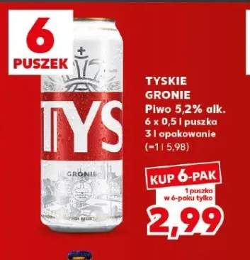 Piwo Tyskie Gronie 5,2% 6-pak