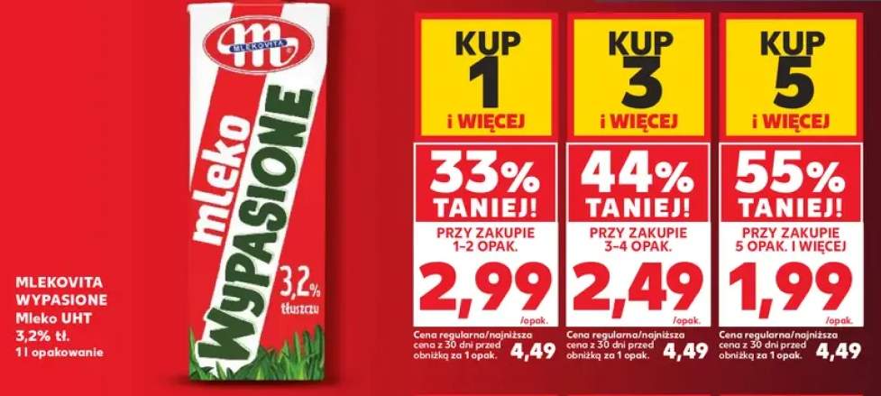 Mleko UHT Wypasione Mlekovita 3,2%