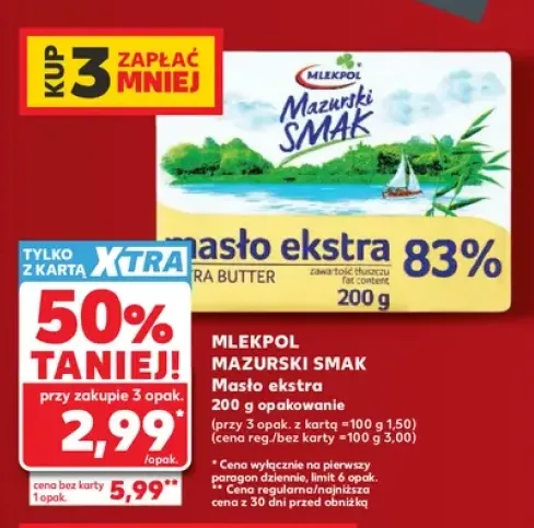 Masło ekstra Mazurski Smak