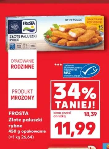 Złote paluszki rybne Frosta