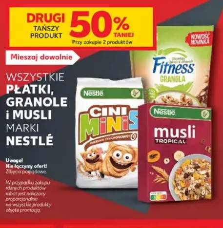 Płatki, granole i musli marki Nestlé +3 warianty