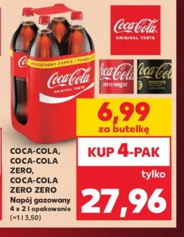 Napój gazowany Coca-Cola 4-pak 2 l +2 warianty