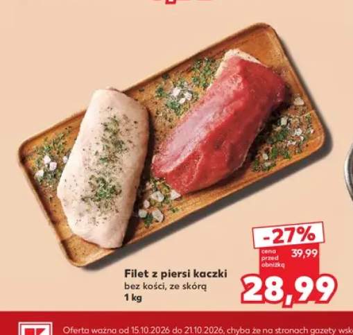 Filet z piersi kaczki bez kości ze skórą