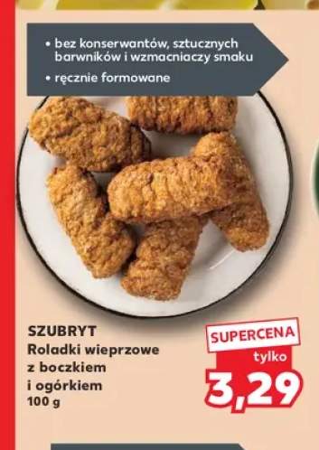 Roladki wieprzowe z boczkiem i ogórkiem Szubryt
