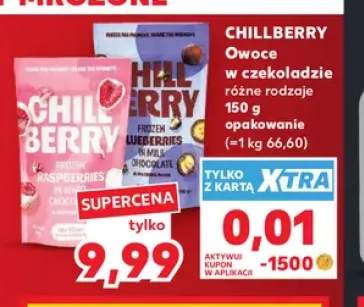 Owoce w czekoladzie Chillberry maliny w białej +1 wariant