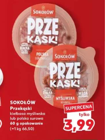 Przekąski kiełbasa myśliwska Sokołów +1 wariant