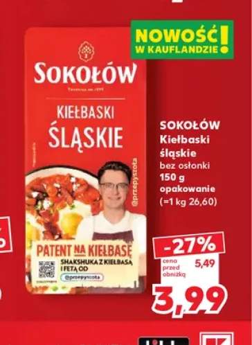 Kiełbaski śląskie bez osłonki Sokołów