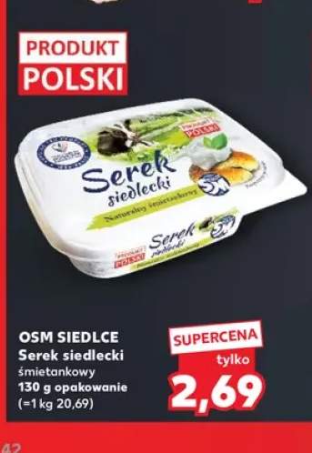 Serek siedlecki śmietankowy OSM Siedlce