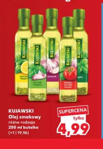 Olej rzepakowy smakowy cytryna bazylia Kujawski +4 warianty