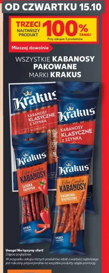 Kabanosy pakowane marki Krakus +4 warianty