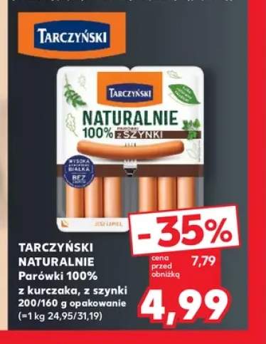 Parówki 100% z kurczaka Naturalnie Tarczyński +1 wariant