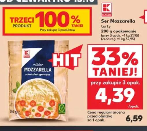 Ser mozzarella tarty K-Classic