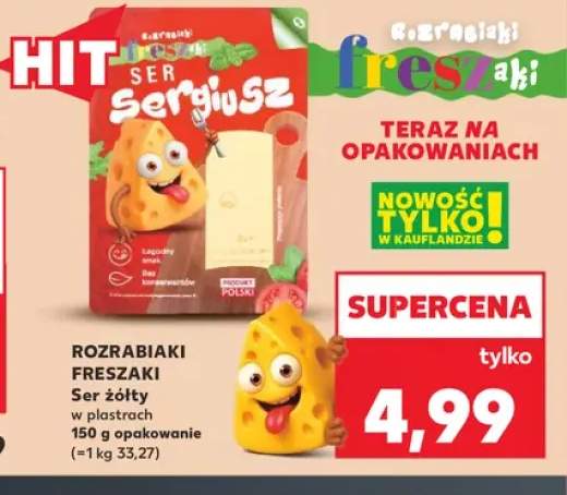 Ser żółty w plastrach Rozrabiaki Freszaki