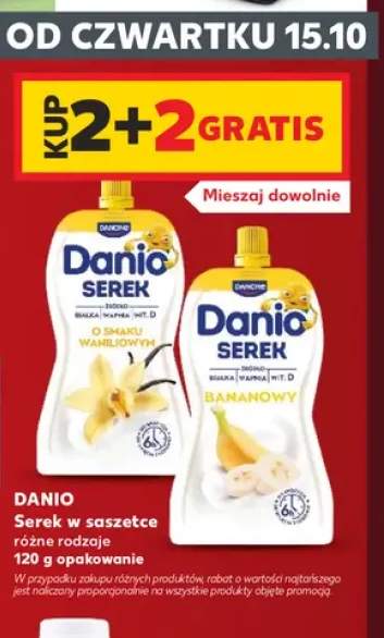 Serek w saszetce Danio o smaku waniliowym +1 wariant