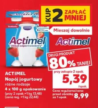 Napój jogurtowy Actimel 4-pak truskawkowy +1 wariant