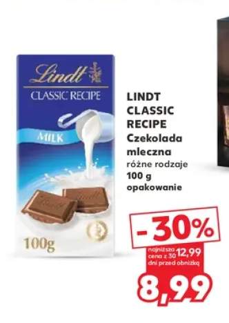 Czekolada mleczna Lindt Classic Recipe