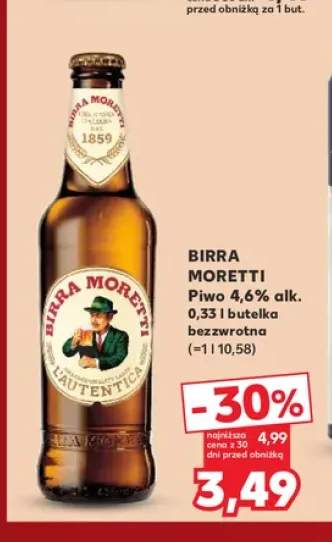 Piwo 4,6% alk. Birra Moretti