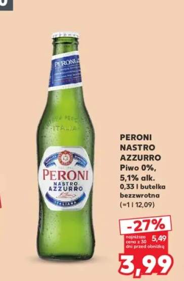 Piwo bezalkoholowe Peroni Nastro Azzurro +1 wariant