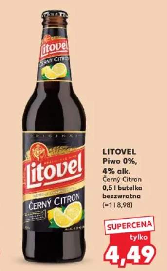 Piwo bezalkoholowe Černý Citron Litovel +1 wariant