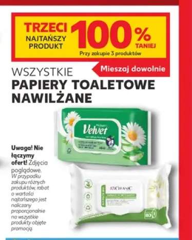 Papier toaletowy nawilżany Velvet +2 warianty