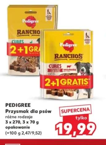 Przysmak dla psów Pedigree Ranchos 3-pak 270 g +1 wariant