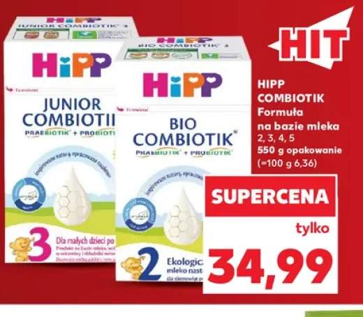 Formuła na bazie mleka 2 HiPP Combiotik +3 warianty
