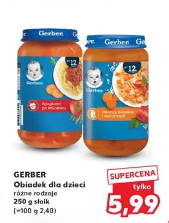 Obiadek dla dzieci risotto z indykiem i warzywami Gerber +1 wariant
