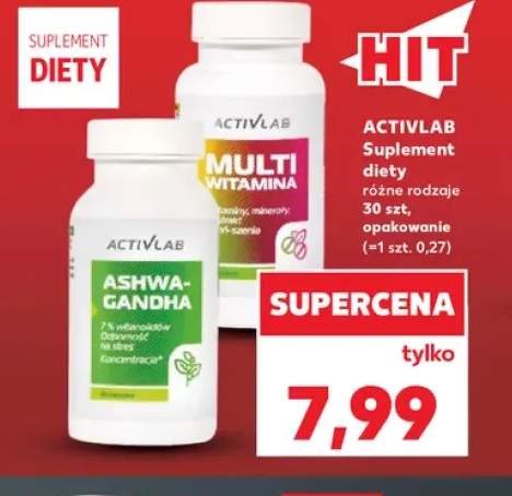 Suplement diety Ashwagandha Activlab +1 wariant